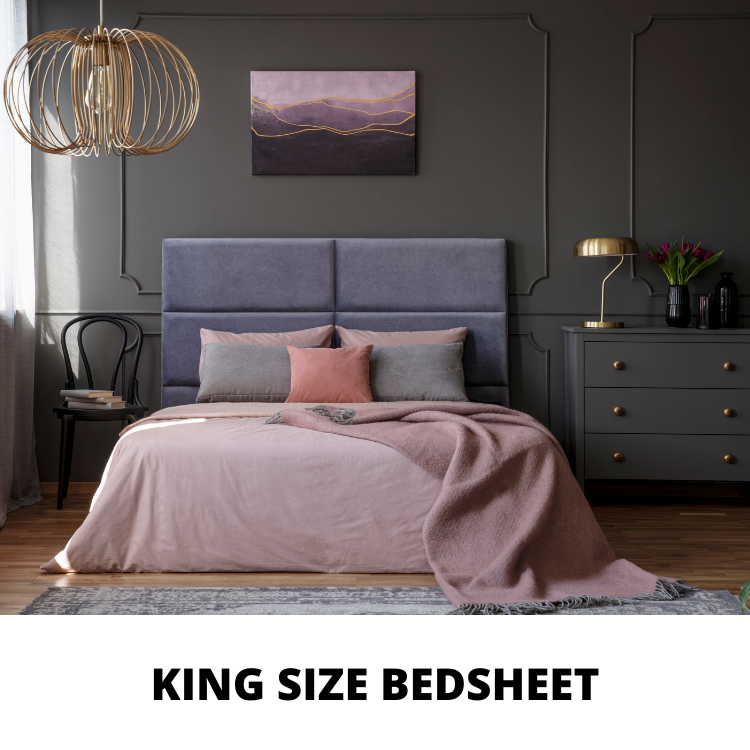 Pure decor pure cotton super king size double bedsheets with two pillow covers plain queen single India bedsheet set bed buy online